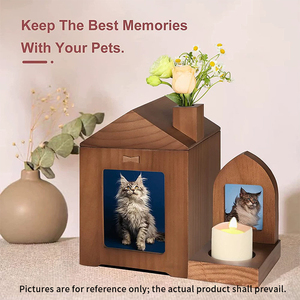 Custom Pet <strong>Memorials</strong> Urns for <strong>Dogs</strong> Cats Ashes With Photo <strong>Frame</strong> Pet Cremation Urns Custom Natural Wooden Pet Urns - Product Image 5