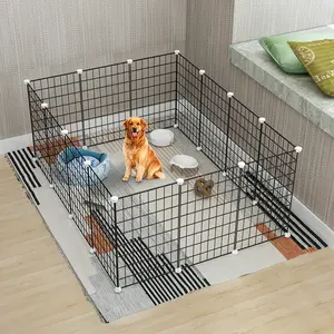 Cage de clôture pour chien, tube carré, clôture pour chien, fournitures pour animaux de compagnie, porte de sécurité pour lapin, Cage pour animaux de compagnie, garder le nettoyage, clôture pour animaux de compagnie