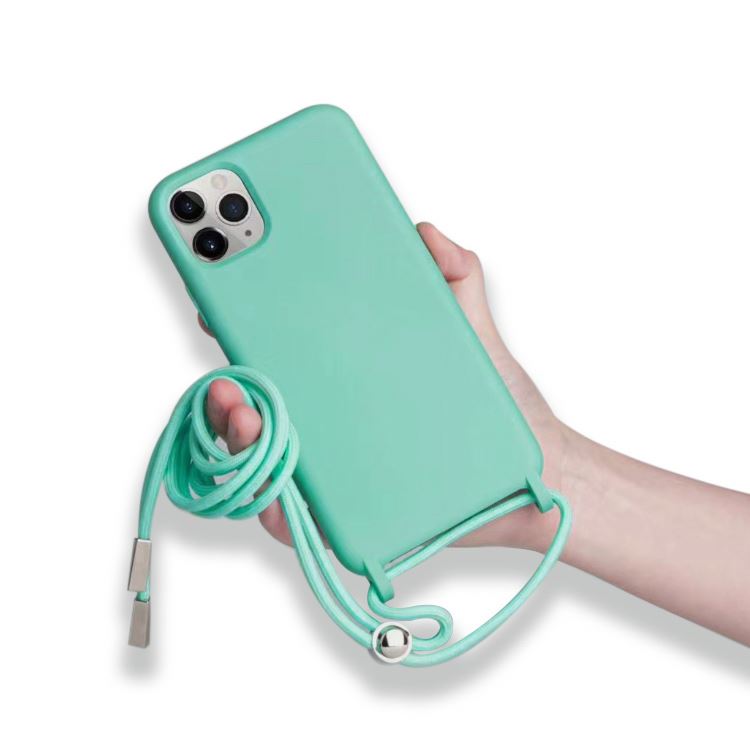 Custodia Per IPhone 12 Pro Max Con Cordino Da Collo Regolabile – Morbida TPU Viola, Protezione Antiurto E Tracolla Rimovibile 1,5m