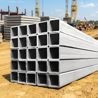 Poteau de carport solaire galvanisé à chaud en tube carré Zn-Al-Mg pour structure de montage