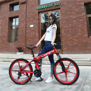 Bicyclettes pliantes de 26 pouces à suspension intégrale, 451 carbone, avec fourche en acier et aluminium, taille de roue 26er - Product Image 4