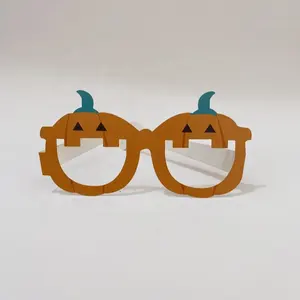 Halloween Party Paper Eye Glasses Props Decorations 6 Pcs/set Pumpkin Bat Ghost Shape Christmas Halloween Party Glasses Props