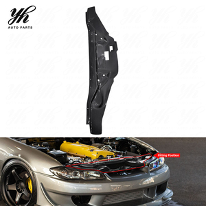 Panneau de refroidissement en fibre de carbone OEM noir pour <span class=keywords><strong>Nissan</strong></span> S14A Silvia Kouki 200SX 240SX 1997-1998, <span class=keywords><strong>Garage</strong></span> Defend - Product Image 1