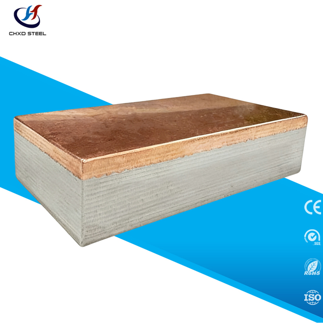 Copper Steel Clad Plate Roll Bonded Stainless Steel Cladded Sheet Carbon Steel Composite Metal Panel Hot Bonding Plate