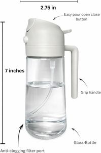 Dispensador de Aceite y Vinagre 2 en 1 de Vidrio Multifuncional, Rociador de Aceite de Oliva para Cocina - Product Image 3