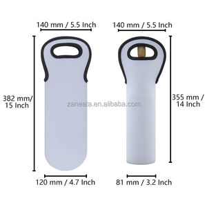 Süblimasyon bez şarap çantası taşıyıcıları yalıtımlı neopren bireysel şarap şişesi tutucu soğutucu - Product Image 2