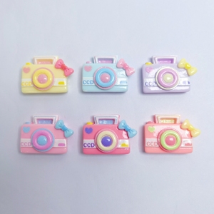 Niedliche Kamera-förmige Flache Harz-Cabochons für DIY-Bastelarbeiten, Scrapbook-Dekoration, Schleim-Zubehör, Schmuckherstellung - Product Image 3