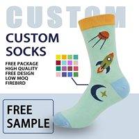 Chaussettes habillées en coton unisexes colorées et décontractées, design amusant, personnalisables avec logo, de haute qualité, pour hommes, vente en gros OEM