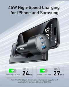 Anker USB <b>C</b> 167.5W 3 Ports Ultra Compact <b>Type</b> Fast Phone Power <b>Adapter</b> for 17 16 15 A2737 167.5W USB <b>C</b> f - Product Image 3