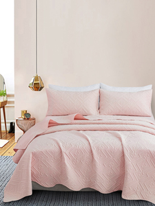 Juego de colcha reversible de gran tamaño de 3 piezas baratas, juegos de fundas de edredón con borde festoneado - Product Image 2