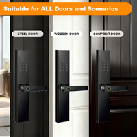 Système intelligent Tuya personnalisable serrure de porte d'hôtel bois/aluminium en alliage de zinc mot de passe/accès par carte stockage de données en nuage WiFi en réseau
