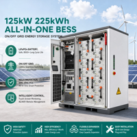 125 KW/225 kWh LiFePO4 Hibrit IP54 Akıllı Hava Soğutmalı Lityum-İyon Pil Depolama Sistemi (Şebeke Bağlantılı/Şebeke Dışı)