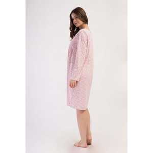 ชุดนอนลายดอกไม้สำหรับผู้หญิงไซส์ใหญ่ แขนยาว ชุดนอนลำลอง สีม่วง - Product Image 3