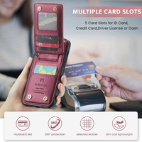 Vente en gros étui de téléphone portable en cuir PU porte-cartes magnétique étui de protection portefeuille pour iphone 16 pro max 15 14 13 12