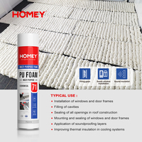 Homey Mousse de polyuréthane super forte PU Spray Montage Portes et fenêtres Adhésif en mousse PU