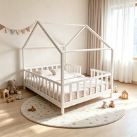 Sofort Lieferbar Niedriges Holzrahmen-Kinderbett Montessori Kinderhausbett Kleinkinderbett für Kinder