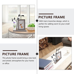 NEW Decorative Hanging Picture Frames <b>Wall</b> Photo Frame Vertical Metal Stand <b>Desk</b> With Bud Vase - Product Image 5