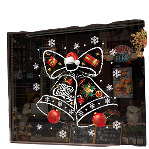 Adhesivos Electrostáticos Navideños <span class=keywords><strong>para</strong></span> Ventanas, Impresión UV de Doble Cara, Reutilizables, Decoración <span class=keywords><strong>para</strong></span> el Hogar, Calcomanías Removibles <span class=keywords><strong>para</strong></span> Vidrio - Product Image 1