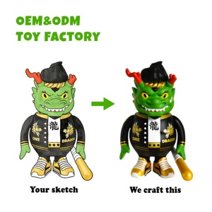 รับผลิตฟิกเกอร์การ์ตูนมังกรขนาด 1:10 แบบ OEM/ODM งานศิลปะพีวีซี 2 มิติ แปลงเป็น 3 มิติ ของเล่นสะสม ขายส่ง - Product Image 1