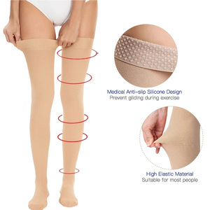 <span class=keywords><strong>Medias</strong></span> <span class=keywords><strong>de</strong></span> Compresión Personalizadas hasta el Muslo, con Punta Abierta, 20-30 mmHg, con Banda <span class=keywords><strong>de</strong></span> Silicona, <span class=keywords><strong>Medias</strong></span> TED <span class=keywords><strong>para</strong></span> Várices y Piernas Hinchadas - Product Image 2