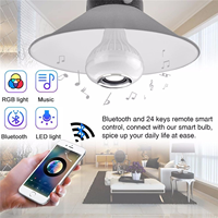 Télécommande sans fil intelligente RGB Smart LED Light E27 Bulb Color Changing Lighting Bulbs Speaker Music Playing Player Lamp Bulb