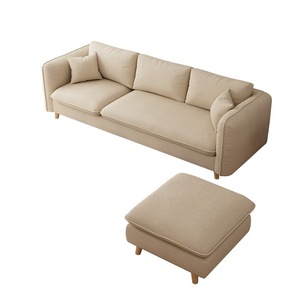 Juego de sofá de tres plazas italiano Simple y moderno, lo último en cojines, sofá <span class=keywords><strong>cama</strong></span> de lino de un solo asiento para sala de estar, tela de esponja - Product Image 5