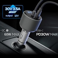 Adaptador de Coche 2 en 1 Starlink Mini al por Mayor con Encendedor de Cigarrillos, Carga Rápida USB-C DC y Convertidor de Voltaje Integrado con Pantalla