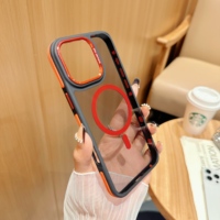 Vente en gros Étui de téléphone portable translucide antidérapant antichoc magnétique sans fil pour iphone samsung