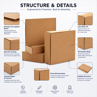 Boîtes en carton rigide flexographique gaufré en matériaux recyclés pour sandwichs, emballages cadeaux pour les marques de restauration et le commerce électronique