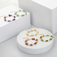 Bracelet en chaîne de perles et pierres naturelles irrégulières avec pierre de naissance des 12 mois, plaqué or, cadeau d'anniversaire pour femme, bijoux