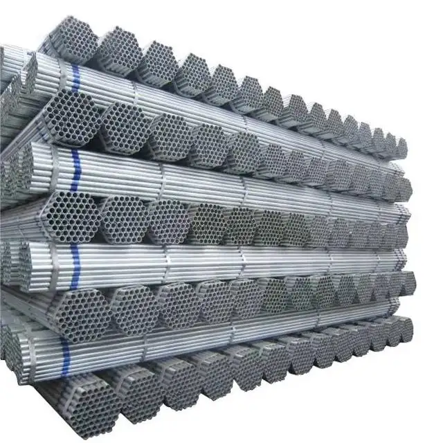 Chinese Factory Customizable Outside Diameter 25-300mm Zn 40-275g Colled Rolled Galvanized Round Steel Pipe 6m 12m High Zinc