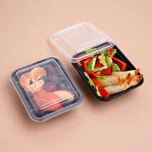 Contenedor Rectangular Desechable de Plástico PP para Microondas, 12 oz, Caja para Almacenar Alimentos para el Almuerzo - Product Image 2