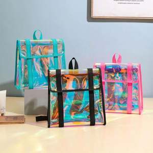 Fashion Women Laser <b>Mini</b> <b>Backpack</b> Transparent PVC Iridescent <b>Backpack</b> Holographic Ladies Leisure Rucksack - Product Image 5