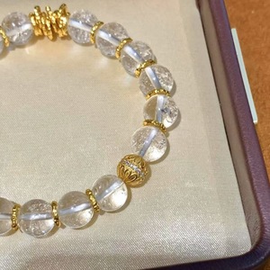 Aimgal đồ trang sức mỹ S925 Sterling Silver trắng pha lê Vòng đeo tay cho phụ nữ thời trang Giao thông vận tải hạt chuỗi - Product Image 3