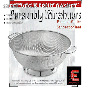 Yeleen आधुनिक स्टेनलेस स्टील पीपी नाली टोकरी धातु जाल धोने के लिए फल सब्जी चावल कोलैंडर - Product Image 2