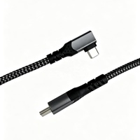 Premium de Fábrica 90 °   Cable USB 3.2 Gen2 Tipo-C en Forma de L de 10 Gbps, Carga Rápida de 5 A, Carcasa de Aluminio con Trenzado de Nailon, Cable de Salida de Video 4K