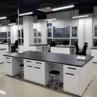 Mesa de Trabajo de Resina Fenólica, Banco de Laboratorio de Acero de Alta Calidad, Precio de Fábrica, Banco de Laboratorio de Acero Tipo Isla