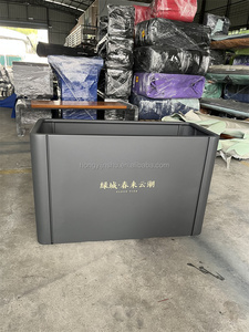 Top Bán <span class=keywords><strong>Shabby</strong></span> <span class=keywords><strong>Chic</strong></span> Màu Đen Hình Chữ Nhật Kim Loại Chậu Hoa Hộp Lớn Ngoài Trời Đứng Chậu Cho Nhà Vườn Cho Đường Phố - Product Image 3