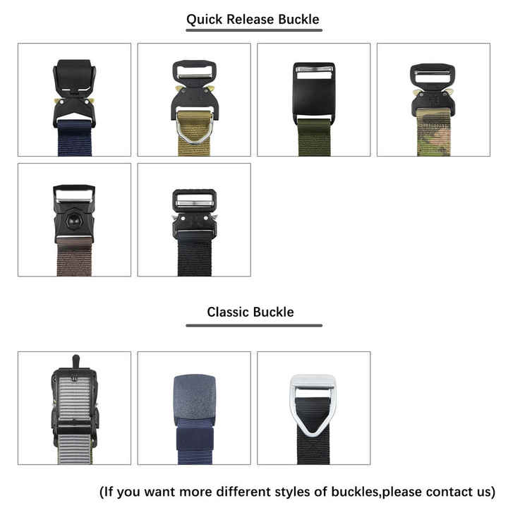 Quick Release Buckle Cinturon Tactico Negros Battle Duty Belt Men Nylon Buckle Tactical Belt
