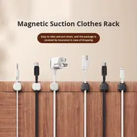 Pince de câble magnétique réglable support de cordon en plastique et organisateur de fil pour bureau ou table murale pour la gestion des câbles du salon