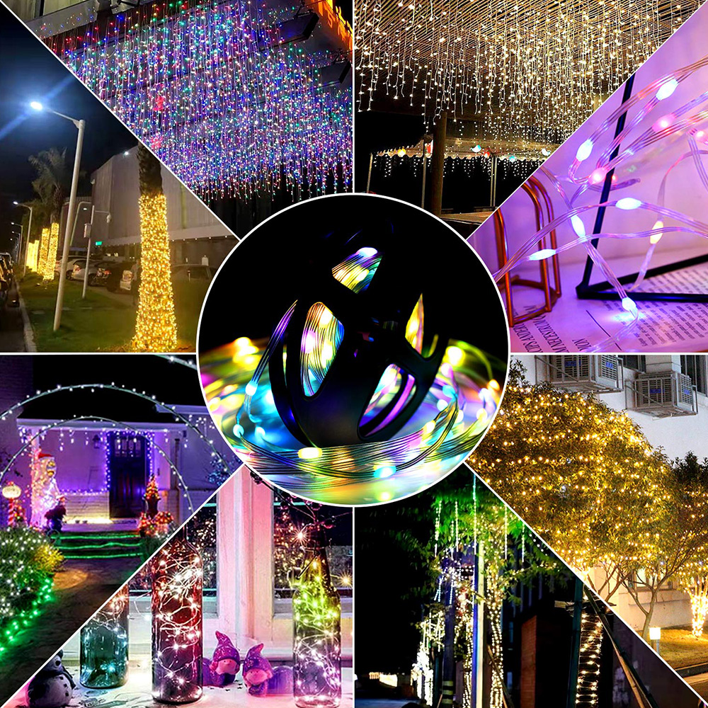 Wholesale Smart Leather string Light Factory Direct Sales Christmas Led Rgb Smart String Lights Music Rhythm