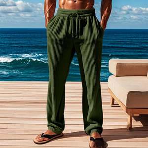 Pantalon en cachemire à tricotage en <span class=keywords><strong>maille</strong></span> rasée pour femme, confort ultime - Product Image 3