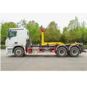 Camion benne à benne basculante robuste Shacman HOWO 20-25 tonnes 6X4 avec bras hydraulique pour collecte de déchets, moteur/boîte de vitesses Euro 3 - Product Image 3