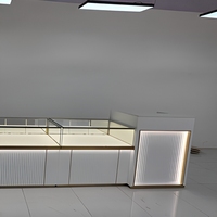 Vitrine d'exposition en verre avec éclairage LED, comptoir de vente au détail, vitrine à bijoux pour boutique, centre commercial, parfumerie