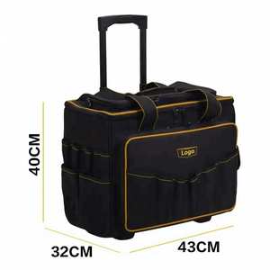 Factory Custom Heavy Duty Waterproof 1200D Hight Quality Durable Polyester Electricians <b>Tools</b> Bag With Wheels - Product Image 2