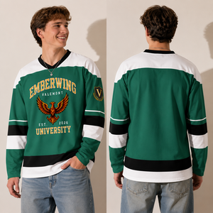 Camiseta Deportiva Personalizada para Hombre, Estilo Universitario, Manga Larga, para Fanáticos del Deporte, Camiseta de Equipo para el Día del Partido, Camiseta de Hockey - Product Image 3