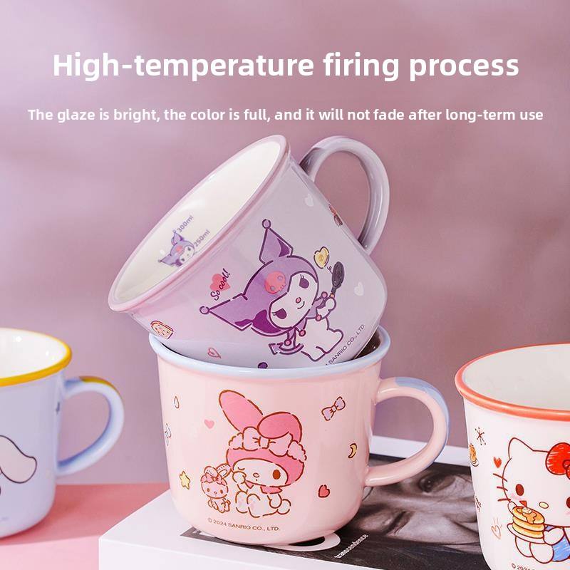 Cartoon Sanrio Kuromi Ceramic Mug Scale Microwave Dishwasher Safe High ...