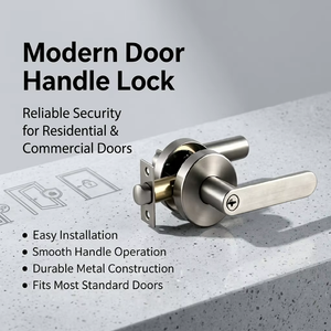 <span class=keywords><strong>Serratura</strong></span> Classica per Porte Interne in Acciaio Inox 304 con Maniglia e Chiusura Regolabile per Casa e Appartamento - Product Image 1