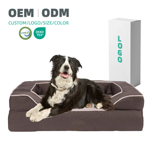 Camas para Perros de Espuma Viscoelástica Modernas OEM ODM, Camas Ortopédicas de Lujo Personalizadas para Mascotas, Funda Lavable y Extraíble - Product Image 1