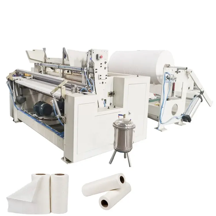 नवीनतम रसोई तौलिया कोई बुना Rewinding मशीन कागज बनाने की मशीन